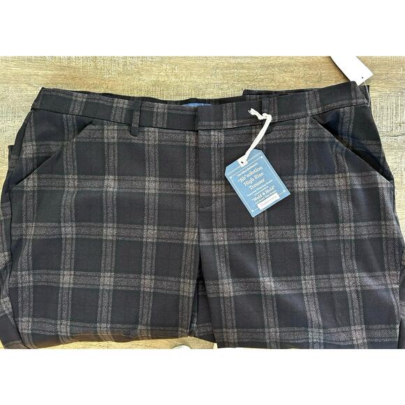Democracy Ab Solution Pants High Rise Trouser Plaid Womens 24W Office Career - Picture 6 of 11